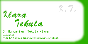 klara tekula business card